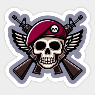 Cartoony Airborne Paratrooper Sticker